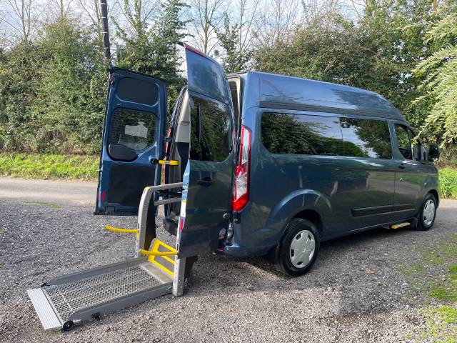 Ford Tourneo Custom 2.0 EcoBlue 130ps High Roof Auto WHEELCHAIR ACCESSIBLE VEHICLE 7 SEATS Wheelchair Adapted Diesel Blue