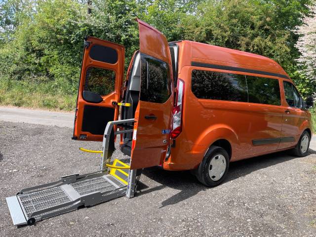 Ford Tourneo Custom 2.0 EcoBlue 130ps High Roof Trend AUTOMATIC WHEELCHAIR ACCESSIBLE VEHICLE 6 SEATS Wheelchair Adapted Diesel Orange